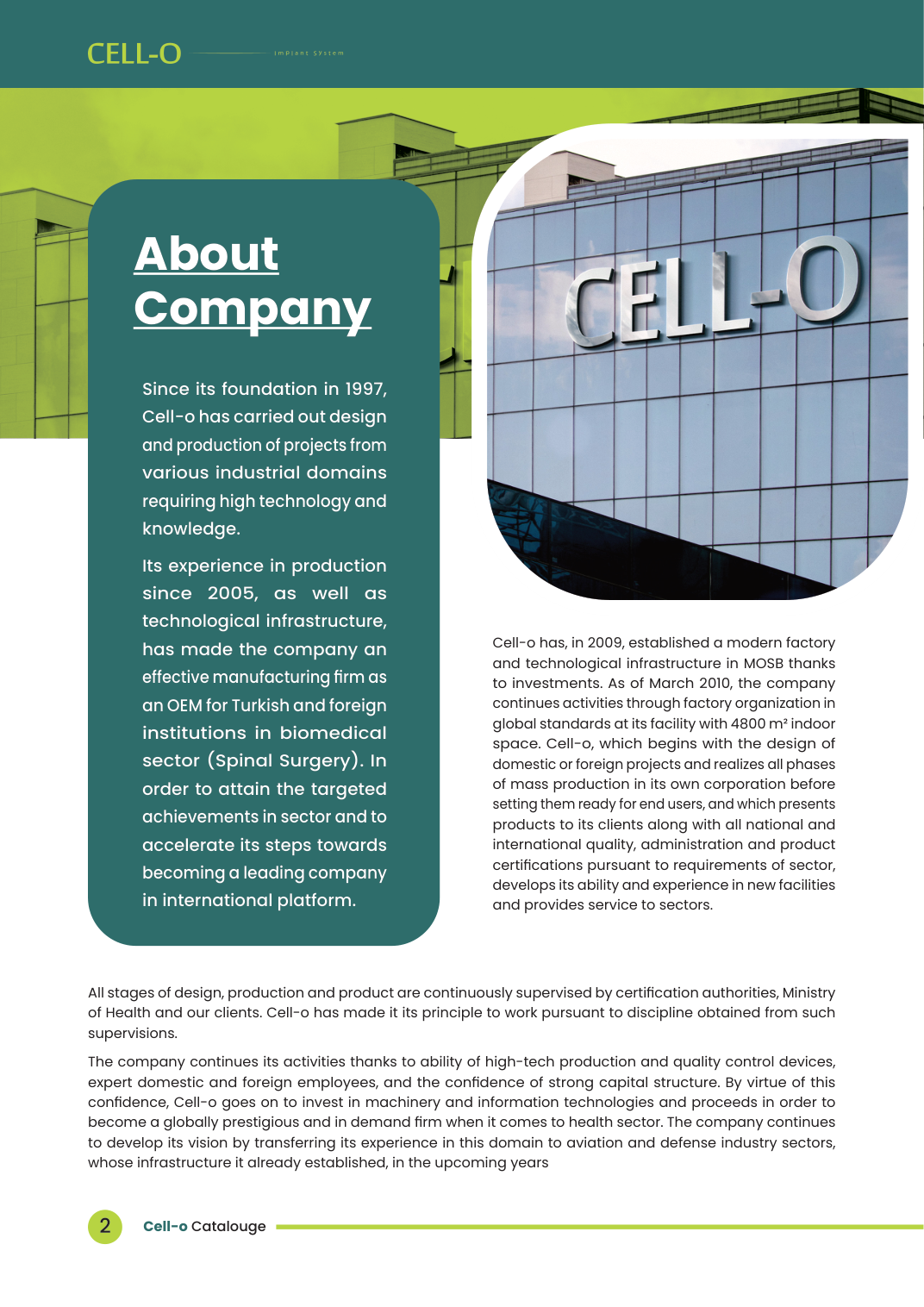 Cell-O manufacturing facility